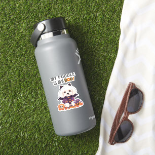 Sticker Costume d'Halloween de caniche Mon caniche est mon