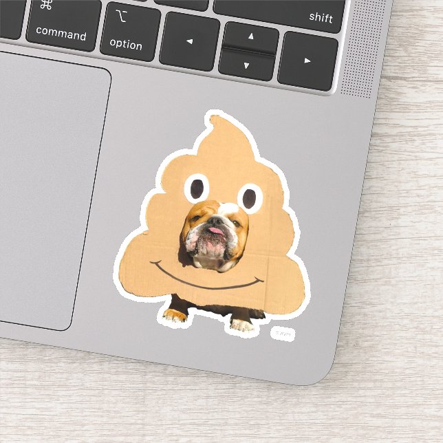 Sticker Costume Emoji de chien en caca (Détail)