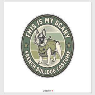 Sticker Costume Halloween effrayant pour Bouledogue França