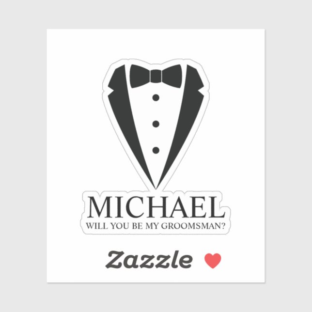 Sticker Costume Tuxedo Noir - Proposition de fabricant (Feuille)