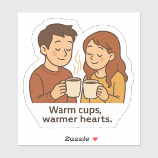 Sticker Cosy Couple Coffee Love