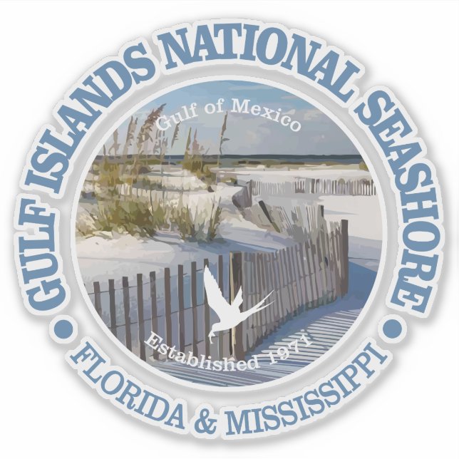 Sticker Côte nationale des îles Gulf (Devant)