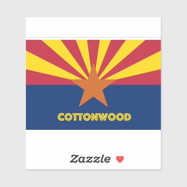 Sticker Cottonwood Arizona (Feuille)