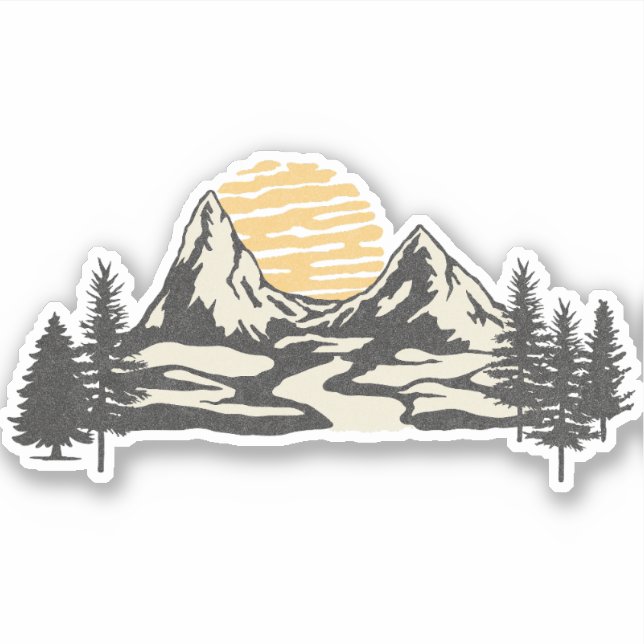 Sticker Coucher de soleil (Devant)