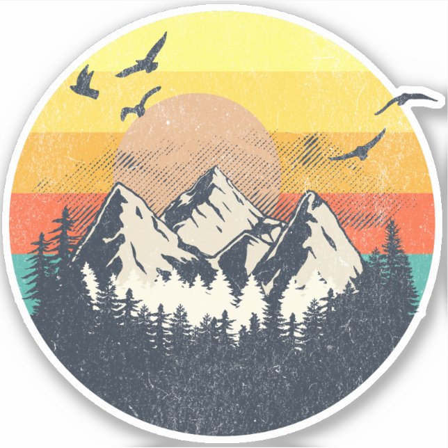 Sticker Coucher de soleil (Devant)