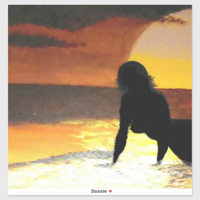 Sticker Coucher de soleil de la sirène #1 (Feuille)