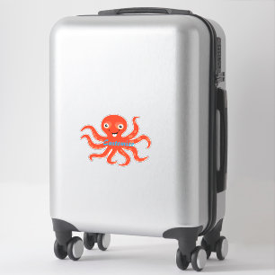 Sticker Coucou rouge souriant Octopus Thunder_Cove