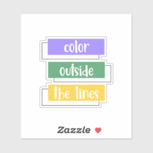 Sticker Couleur en dehors des lignes