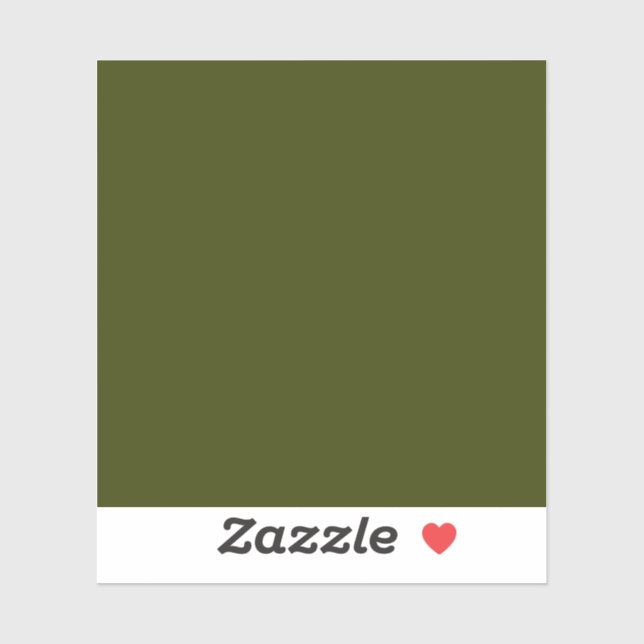Sticker Couleur solide vert olive foncé (Feuille)