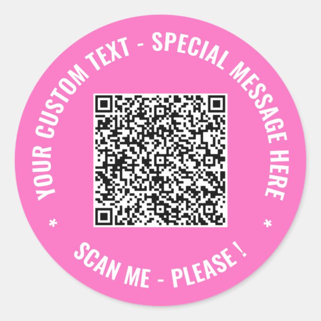 Sticker couleur texte personnalisé pour votre QR C (Devant)