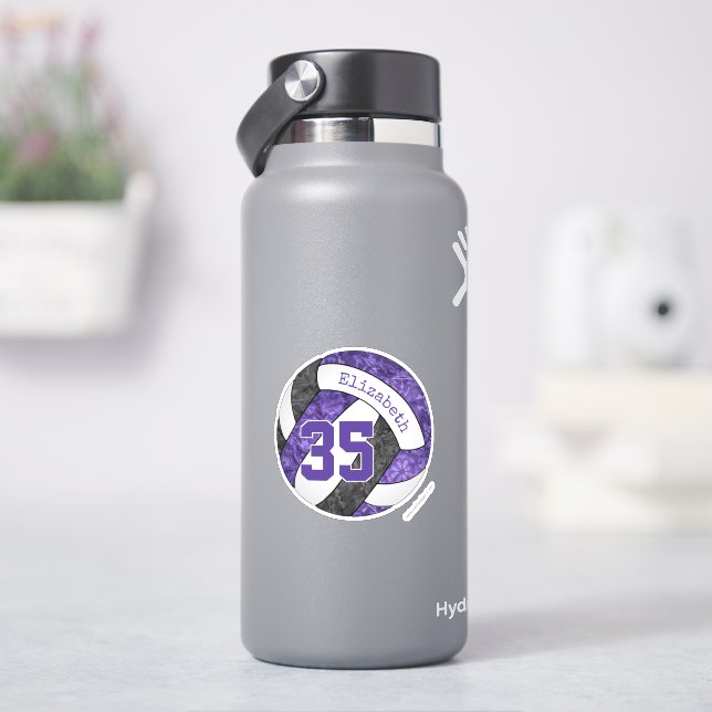 Sticker couleur violet violet violet noir de l'équipe de v (HydroFlask)