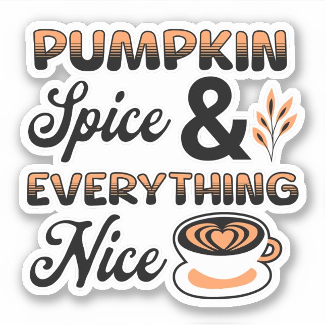 Sticker Couleurs d'automne | Épices Citrouilles et tout Ni (Devant)