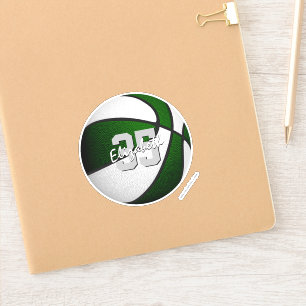 Sticker couleurs de l'équipe de basket blanc vert