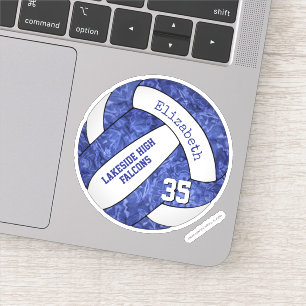 Sticker couleurs de l'équipe de volley-ball féminin bleu e