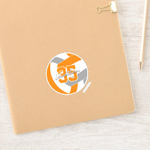 Sticker couleurs de l'équipe de volley-ball gris orange