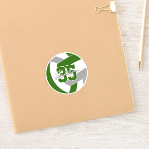 Sticker couleurs de l'équipe de volley-ball gris vert