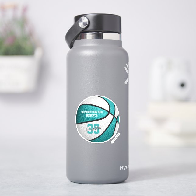 Sticker Couleurs de l'équipe féminine de basket-ball blanc (HydroFlask)