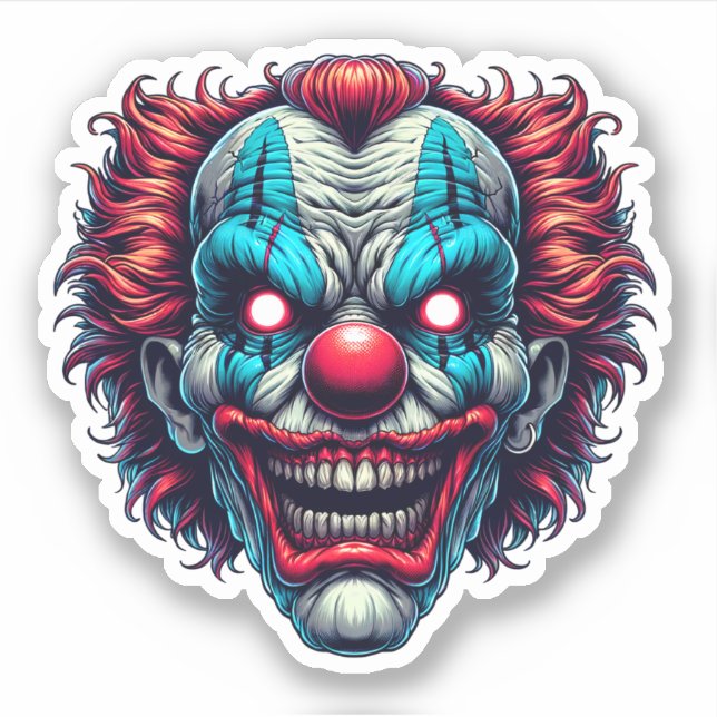 Sticker Couleurs d'Halloween déplaisantes pour la face de  (Devant)