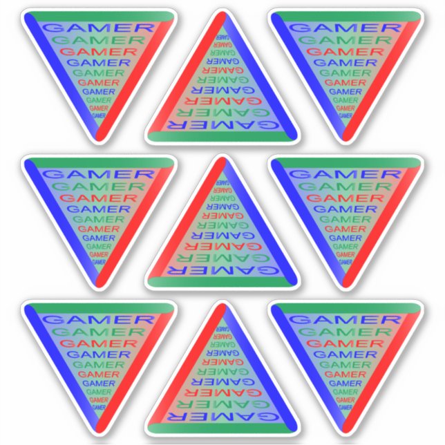 Sticker Couleurs du système de jeu Gamer 3 Ultimate RVB (Devant)