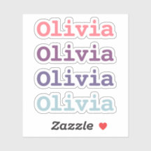 Couleurs pourpres Dégradées Nom des enfants Coupé