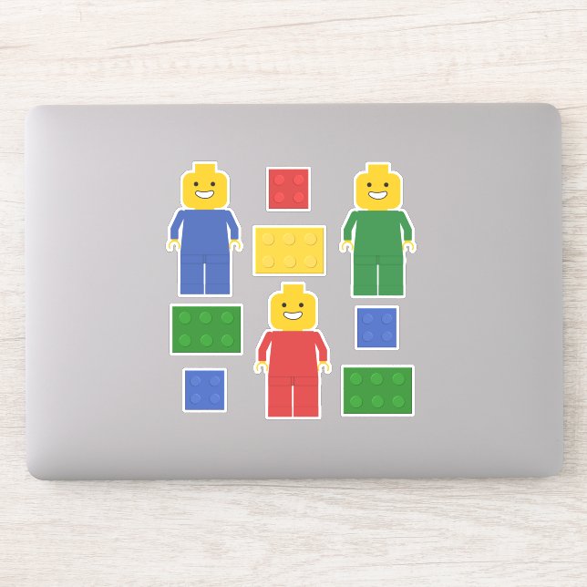 Sticker Couleurs primaires Jouet Construire des briques et (Ordinateur)