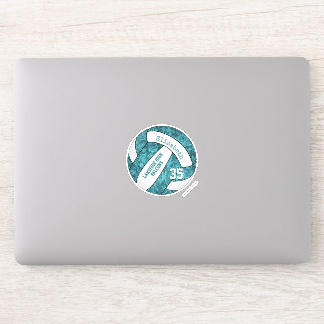 Sticker Couleurs turquoises de l'équipe de volley-ball bla (Ordinateur)
