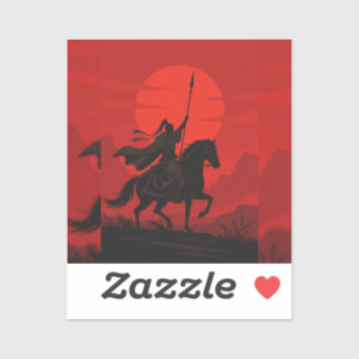 Sticker 🔥 Coup d'épée enflammé – Guerrier épique d'anime