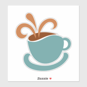 Sticker Coupe de café Chaussures de vinyle coupées sur m