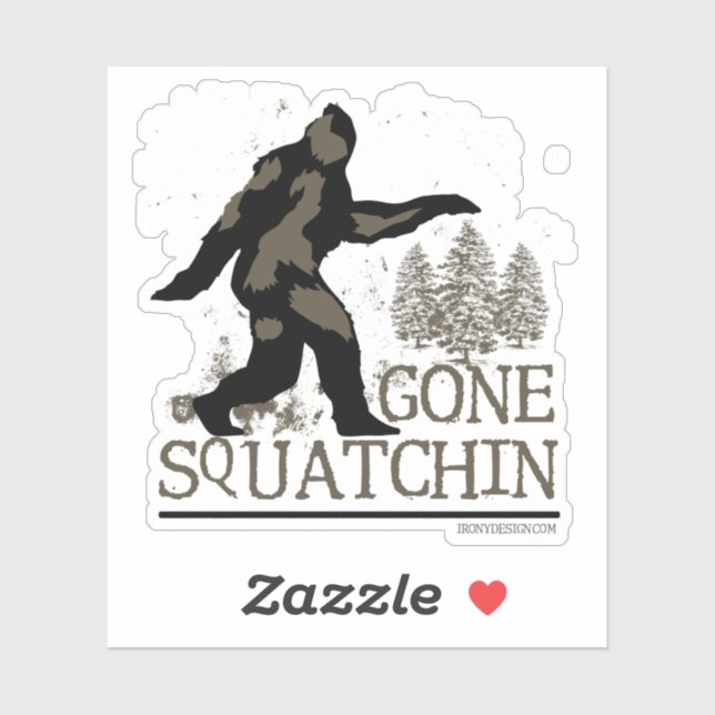 Sticker Coupe de Contour Sasquatch Gone (Feuille)