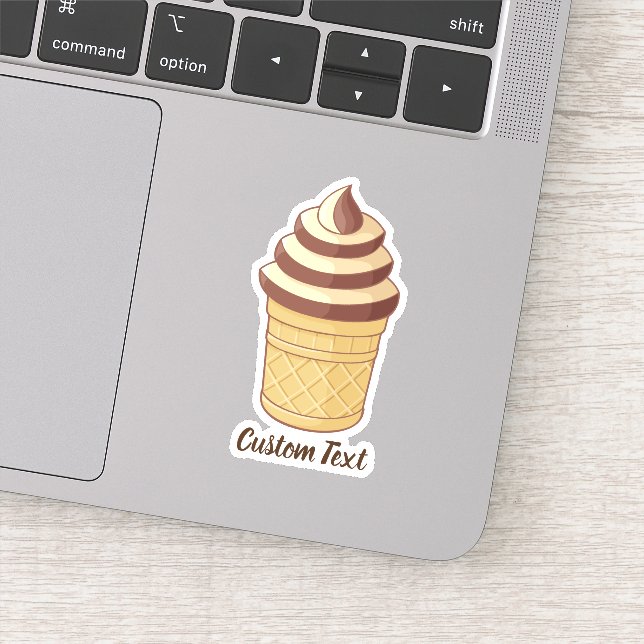 Sticker Coupe de glace deux saveurs (Détail)
