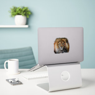 Sticker Coupe de l'autocollant de lion gras