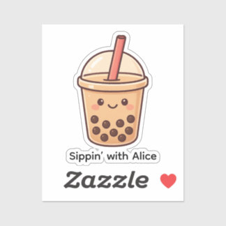 Sticker Coupe de Thé Cute Boba - Sticker personnal