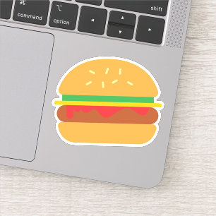 Sticker coupe hamburger de restauration rapide