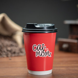 Sticker Coupe personnalisée pour maman chat mignonne
