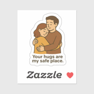 Sticker Couple d'accroupie à l'endroit sûr