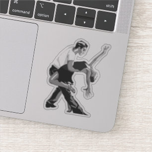 Sticker Couples noirs et blancs sensuels de danse