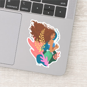 Sticker Courage Ariel en vagues