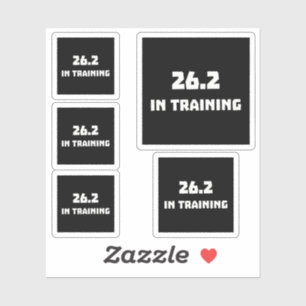 Sticker Coureur De Marathon 26.2 En Formation En Course