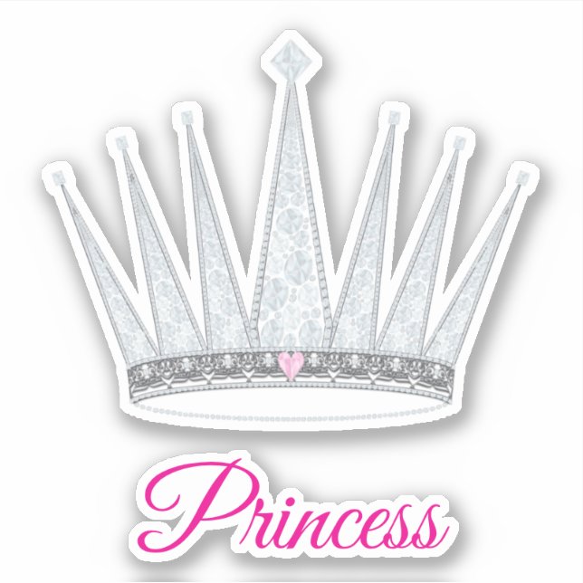 Sticker Couronne avec faux diamants (Devant)