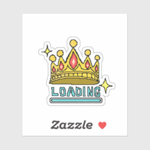 Sticker Couronne de bug Chargement : La rébellion 8 bits s