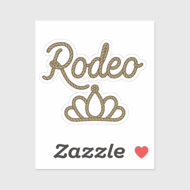 Sticker Couronne de Tiare de Reine de Rodéo Country Wester (Feuille)