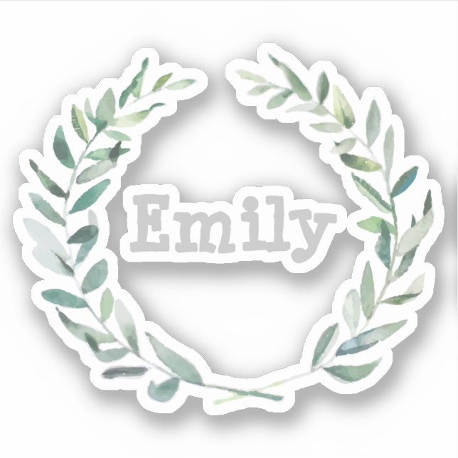Sticker Couronne florale personnalisée (Devant)