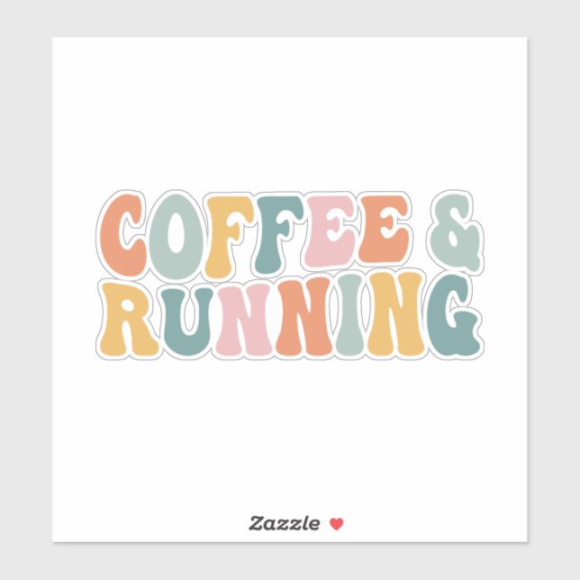 Sticker Course et café (Feuille)