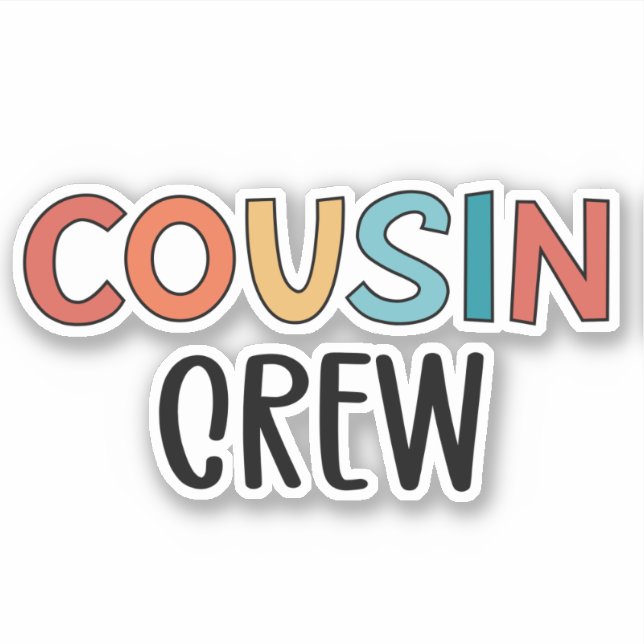 Sticker Cousin Crew Matching Cousins Cute Cadeau (Devant)