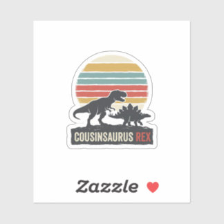Sticker Cousinsaurus Rex Funny Dinosaur Vintage Shirt Desi