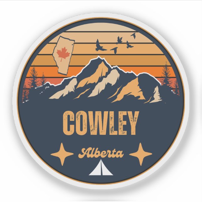 Sticker Cowley, Alberta (Devant)