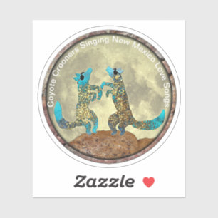 Sticker Coyote Crooners Chante Nouveau-Mexique Love Songs