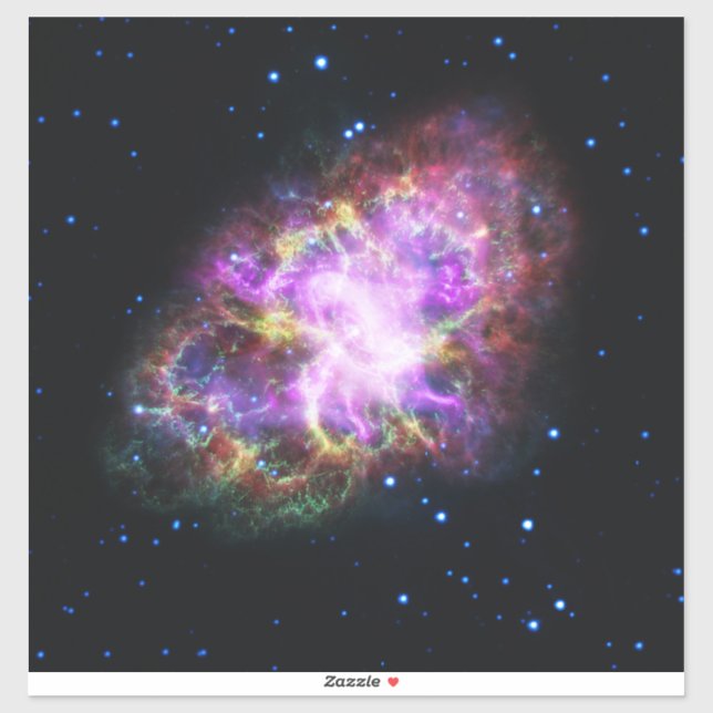 Sticker Crabe Nebula Supernova Remnant Hubble Composite (Feuille)