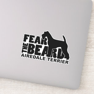 Sticker Craindre la barbe Decal pour Airedale Terrier Aver