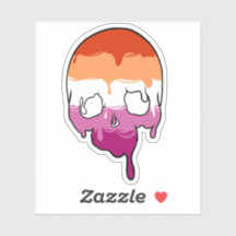 Crâne à goutte de fierté lesbienne